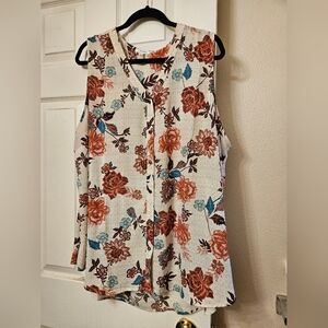 Maurices ivory tank style blouse 3x